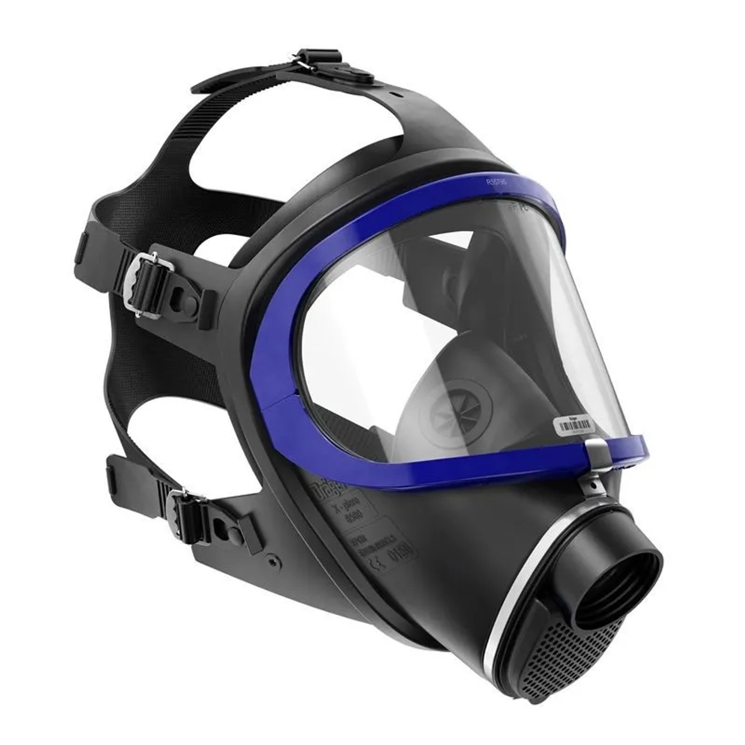 Dräger Atemschutzmaske X-plore 6300 Gasmaske Epdm-pc-ra-k/bl Vollmaske Epdm/pc En 136 mit Sprechmembran Universalgröße Schwarz