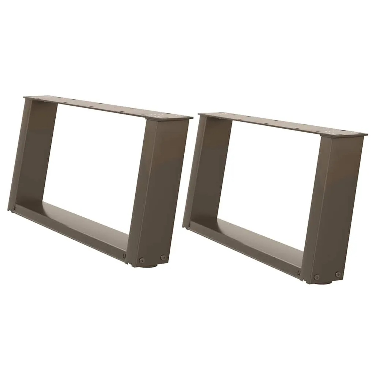 vidaXL Couchtischbeine U-Form 2 Stk Naturstahl 70x30-31 cm Stahl 4012755