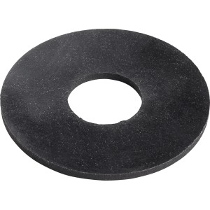 Schwarze Heberglockendichtung aus Gummi, Ø 65mm, für Spülkästen.