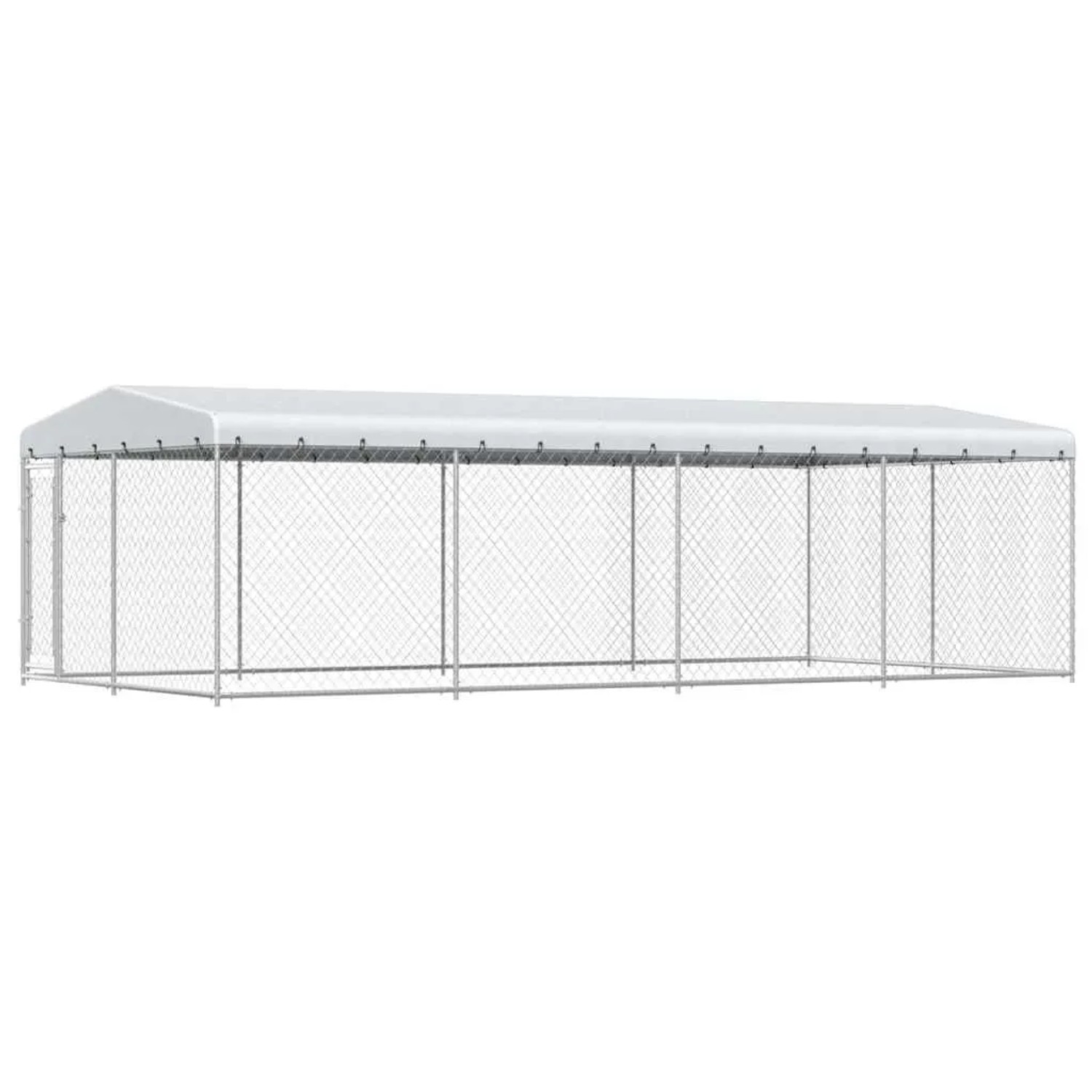 vidaXL Outdoor-Hundezwinger mit Überdachung 7,6x3,8x2,3 m 144937