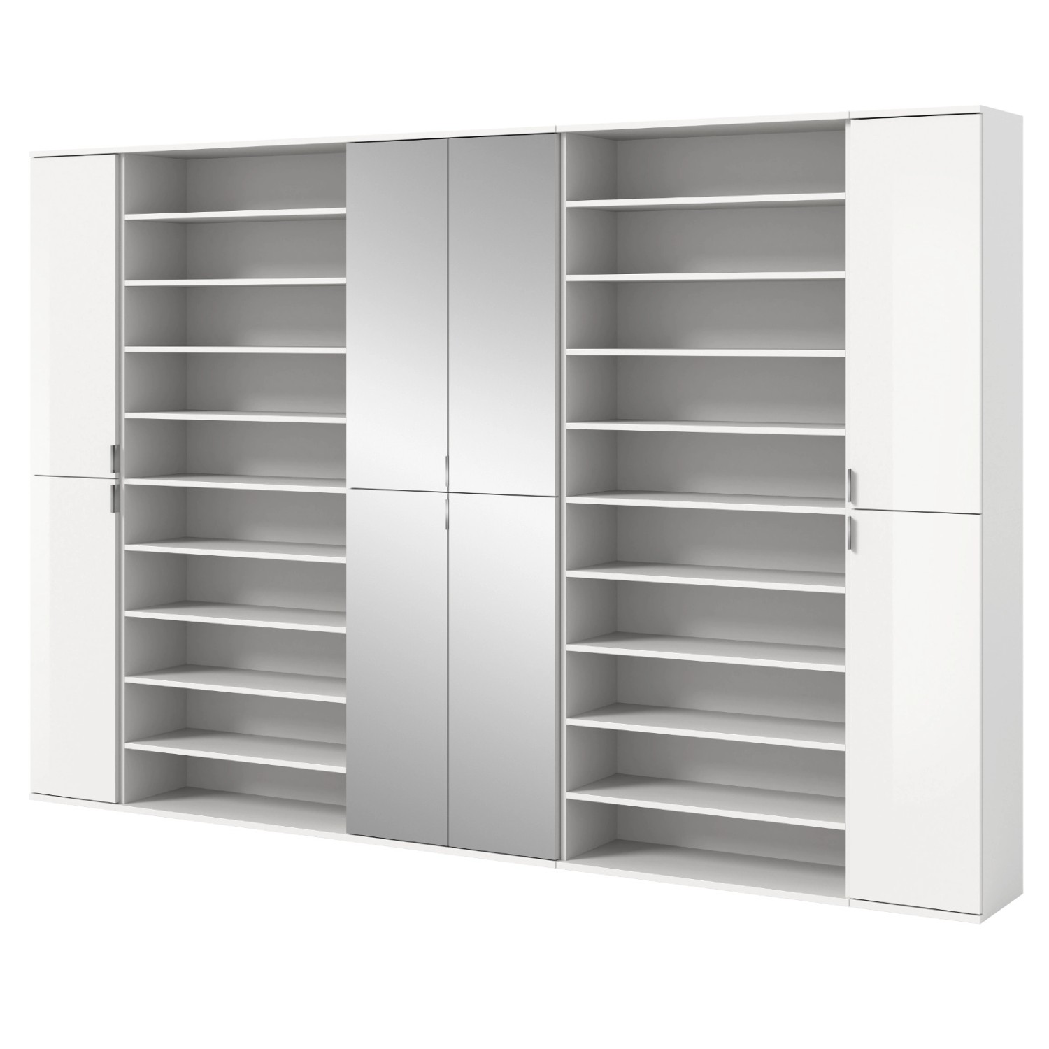 Inn.Furn Garderobenschrank in Weiß Hochglanz 281 cm SystemX günstig online kaufen