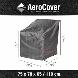 Aerocover Schutzhülle für Lounge-Sessel, anthrazit, 65/110x78x75 cm. Atmungsaktive Gartenmöbel Abdeckung.