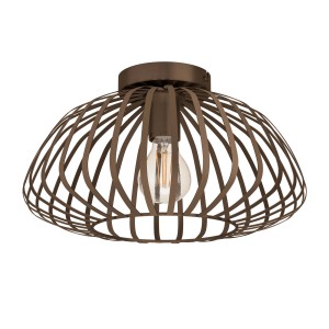 Eglo Deckenleuchte Espinal, 1-flammig, bronze-gebürstet, mit filigranem Metall-Lampenschirm.