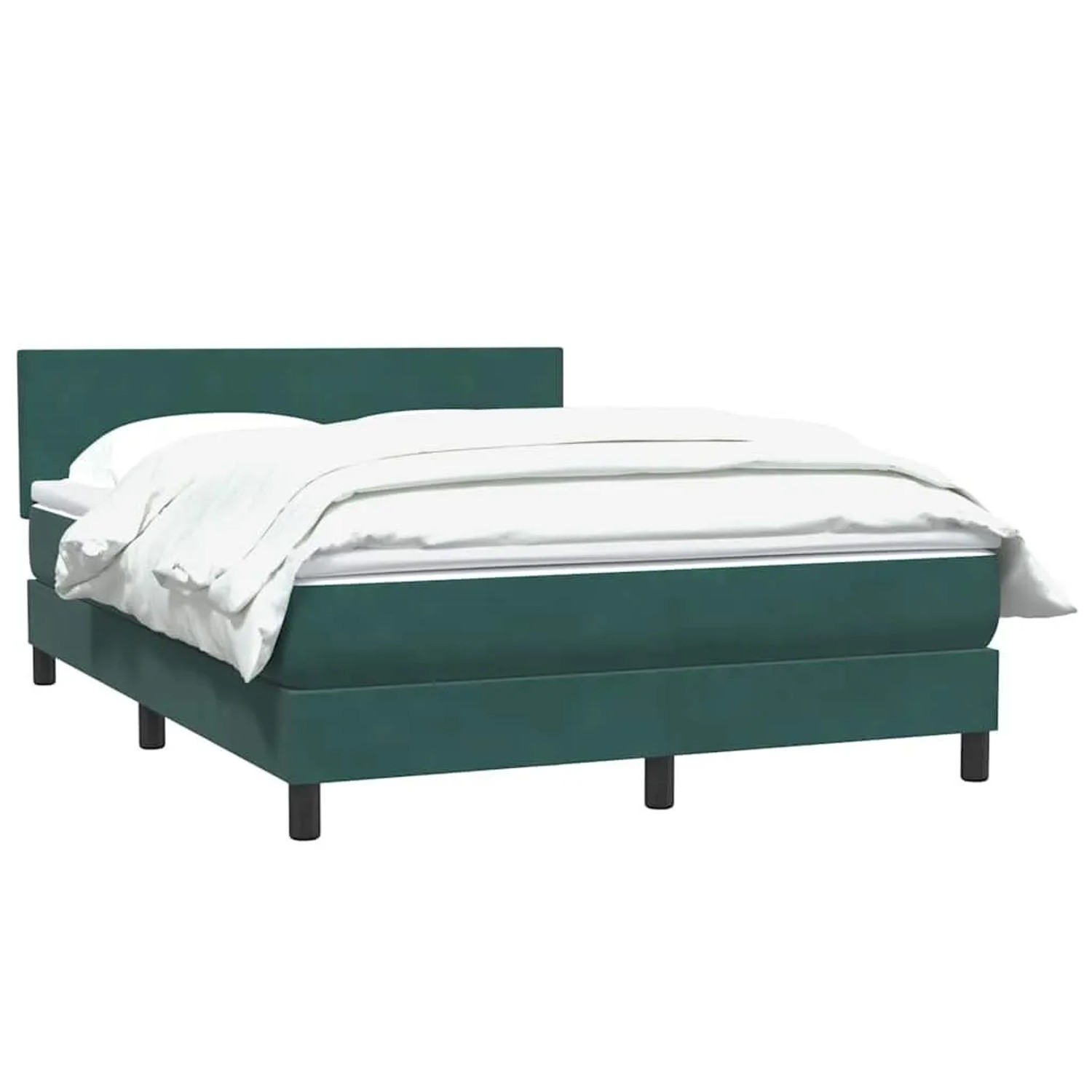 vidaXL Boxspringbett mit Matratze Dunkelgrün 160x210 cm Samt 3316026 günstig online kaufen