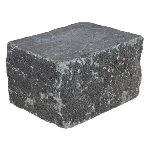 EHL Mauer Halbstein Anzio-Antik-Light, 25x18x15 cm, Basalt-Anthrazit, für Mauern und Beeteinfassungen.