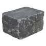 EHL Mauer Halbstein Anzio-Antik-Light, 25x18x15 cm, Basalt-Anthrazit, für Mauern und Beeteinfassungen.