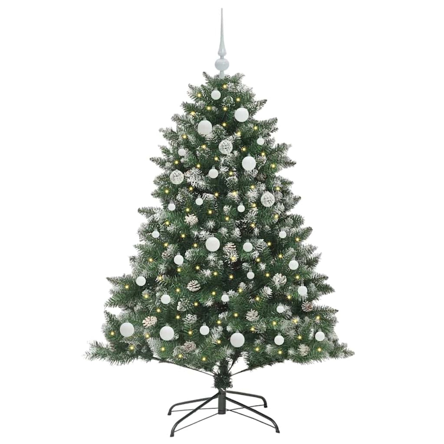 vidaXL Künstlicher Weihnachtsbaum mit 150 LEDs Grün 105 x 105 x 150 cm 3395224