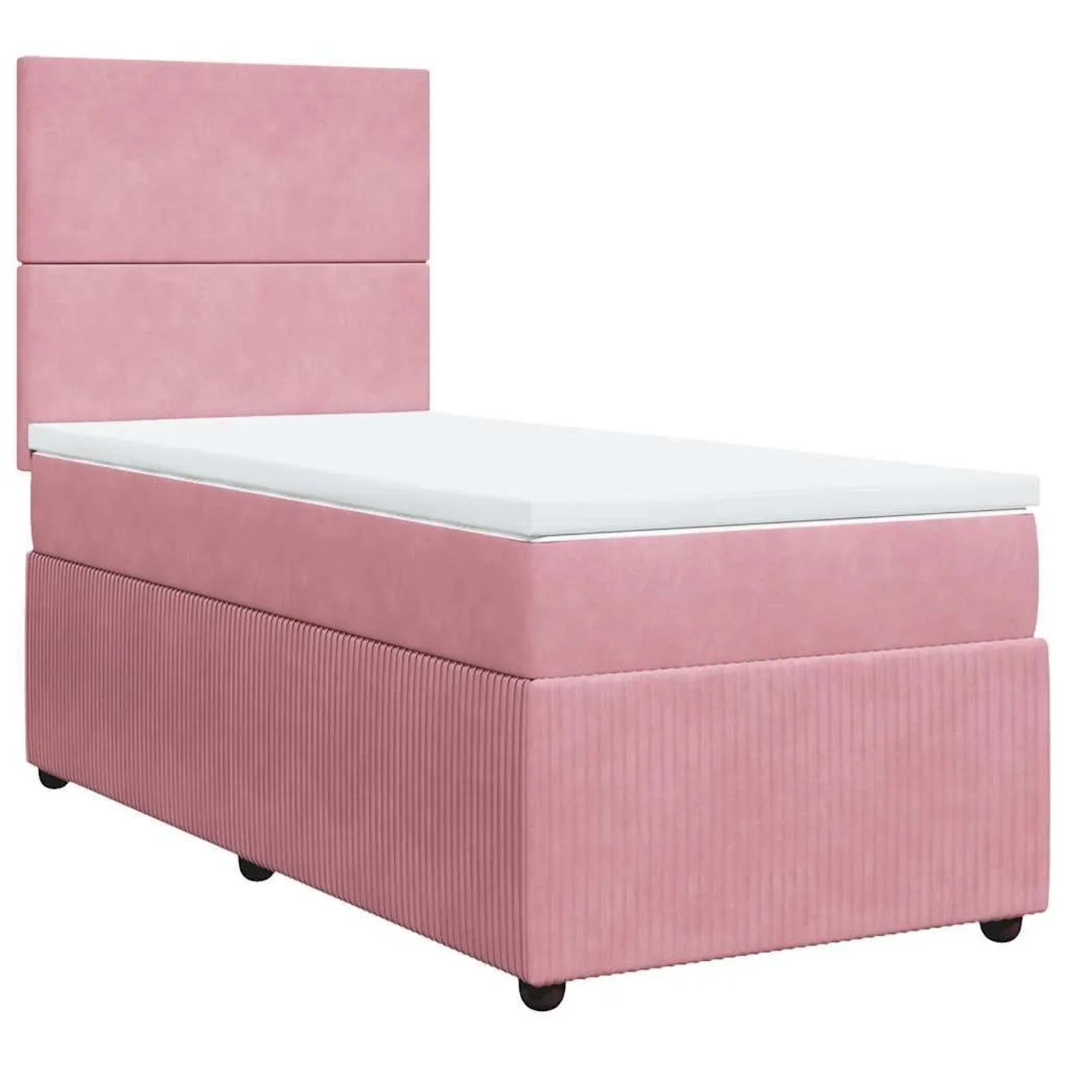 vidaXL Boxspringbett mit Matratze Rosa 80x200 cm Samt 3292189 günstig online kaufen