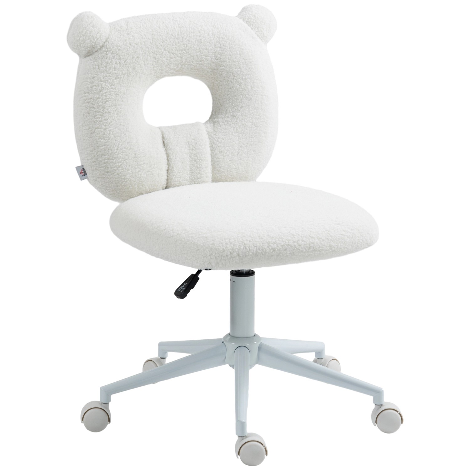 HOMCOM Bürostuhl Höhenverstellbar bis 120 kg Belastbar Teddy-Vlies günstig online kaufen