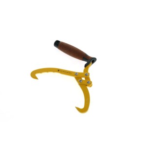 Gelbe Ochsenkopf Handpackzange (Länge 185 mm) mit braunem Kork-Kunststoff-Griff.