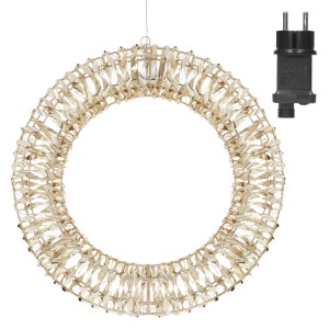 LED Weihnachtskranz (50cm) mit 720 warmweißen LEDs für festliche Deko.