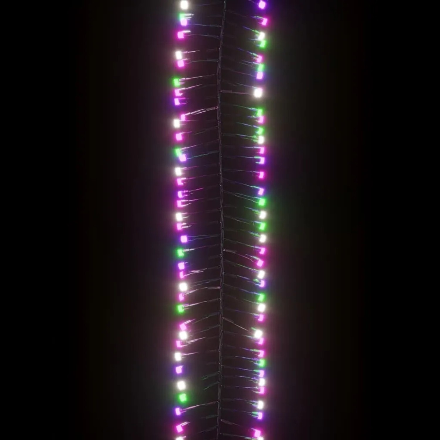 Dichte vidaXL LED-Cluster-Lichterkette, 23 m, mit 3000 pastell-mehrfarbigen LEDs für Außenbereiche.
