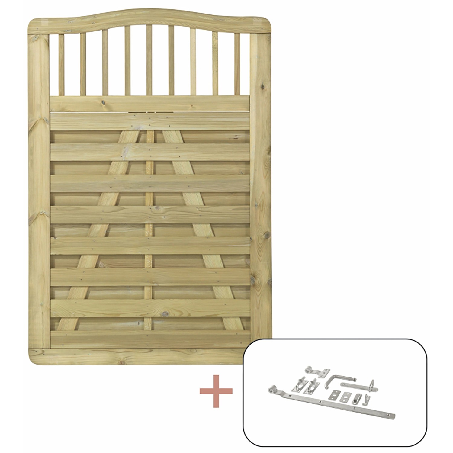 Einzeltor Rondo Nadelholz druckimprägniert 100 cm x 142/145 cm günstig online kaufen