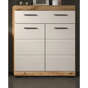 Inn.Furn Badezimmer Kommode in Sand und Eiche 74 x 88 cm Shawn