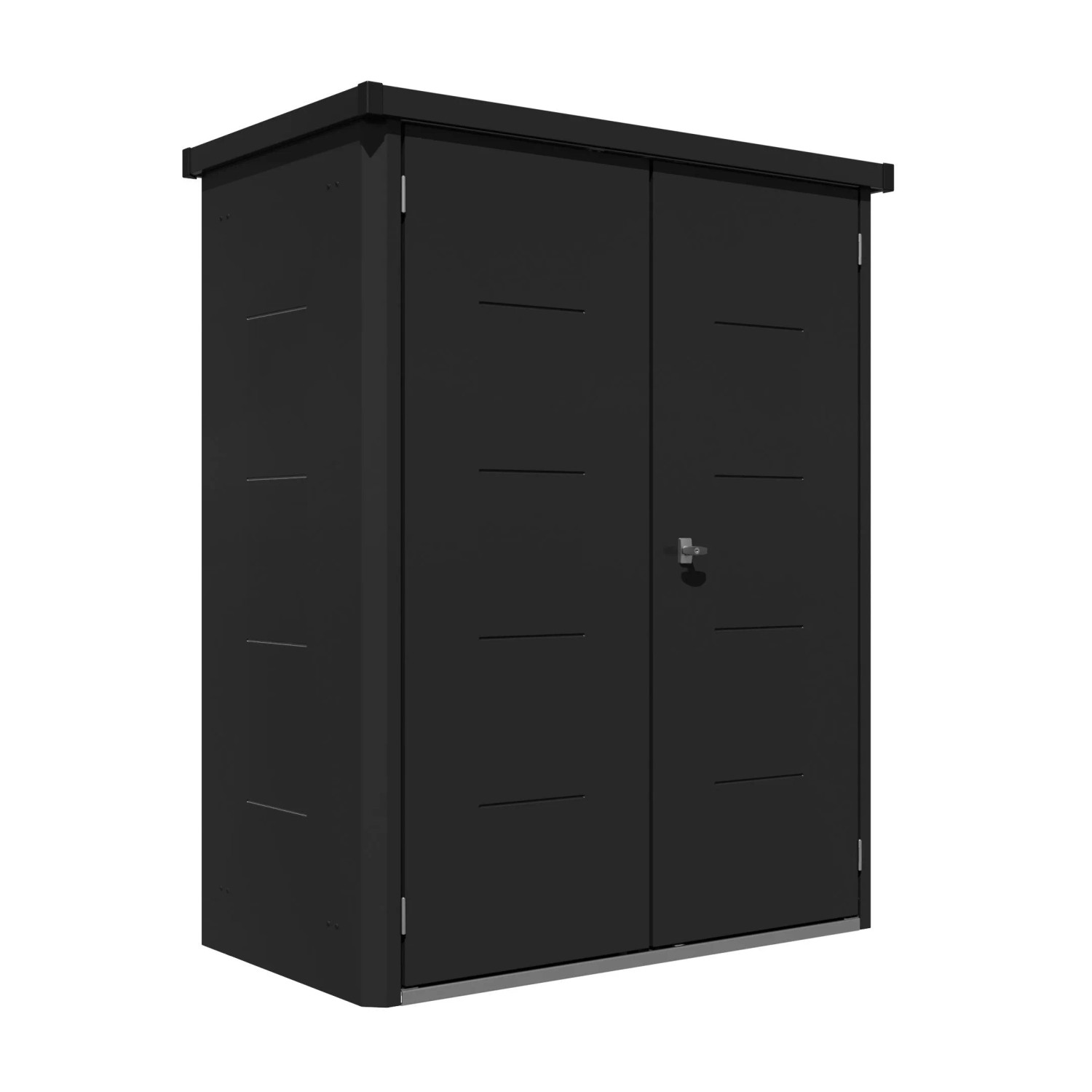Gartenschrank Giarmadio 154 cm x 88 cm Schwarz