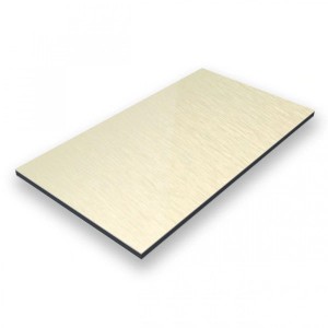 Aluverbund24 70x70cm Aluverbundplatte Aluminiumverbund Gold-Gebürstet 007 3 mm/0,3 mm