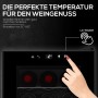 Detailaufnahme: TroniTechnik Weinkühlschrank mit digitaler Temperaturanzeige und Touch-Bedienfeld.