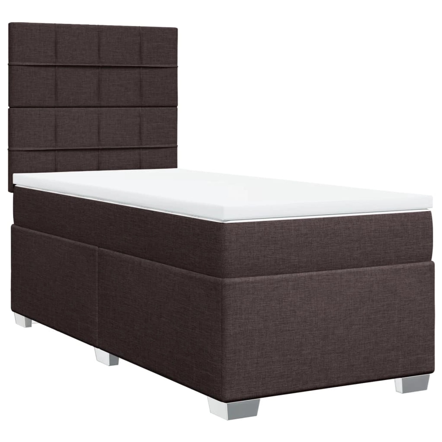 vidaXL Boxspringbett mit Matratze Dunkelbraun 90x200 cm Stoff 3290374 günstig online kaufen
