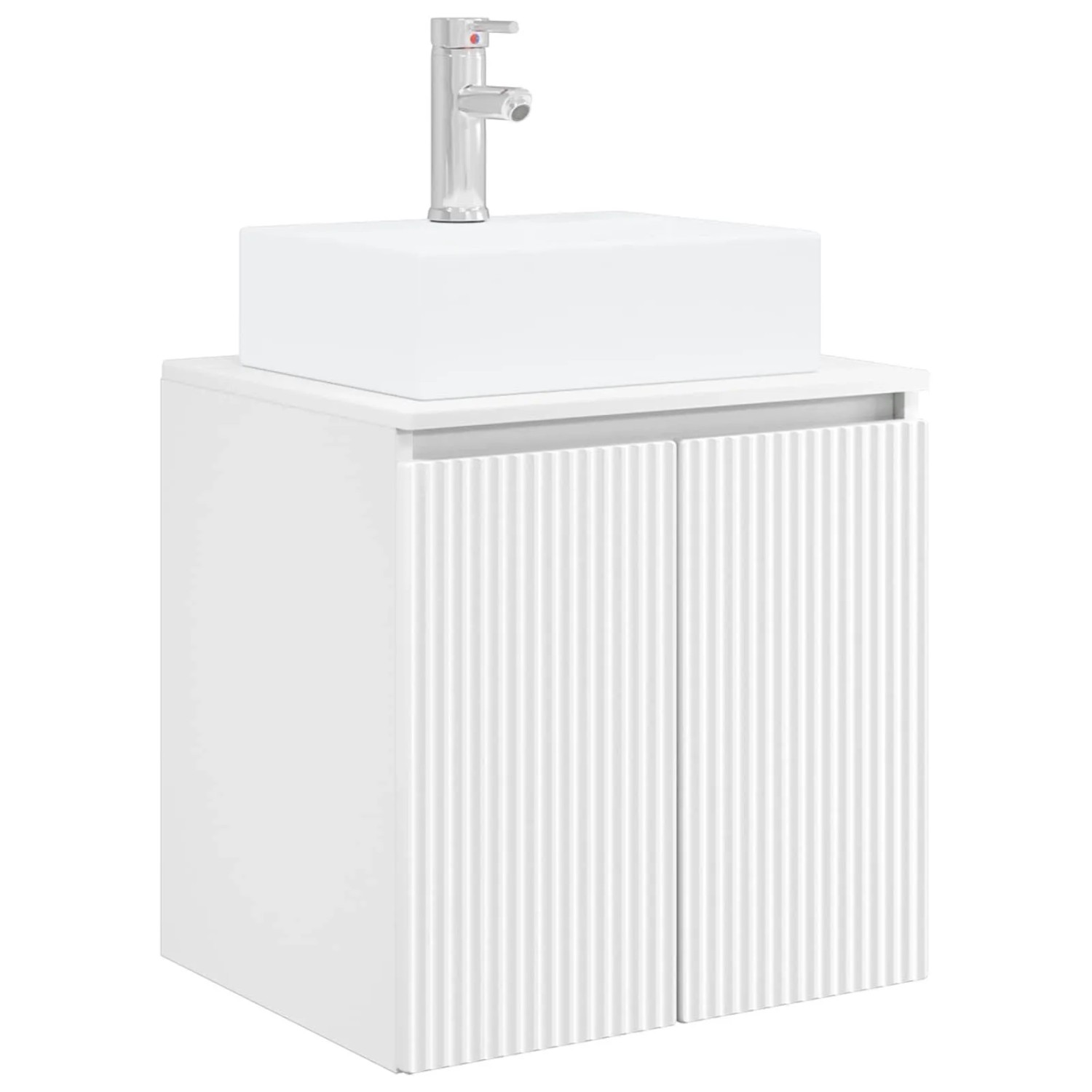 vidaXL Wandmontierte Waschtisch Weiß 49,5 x 41 x 62,5 cm Holzwerkstoff 890412