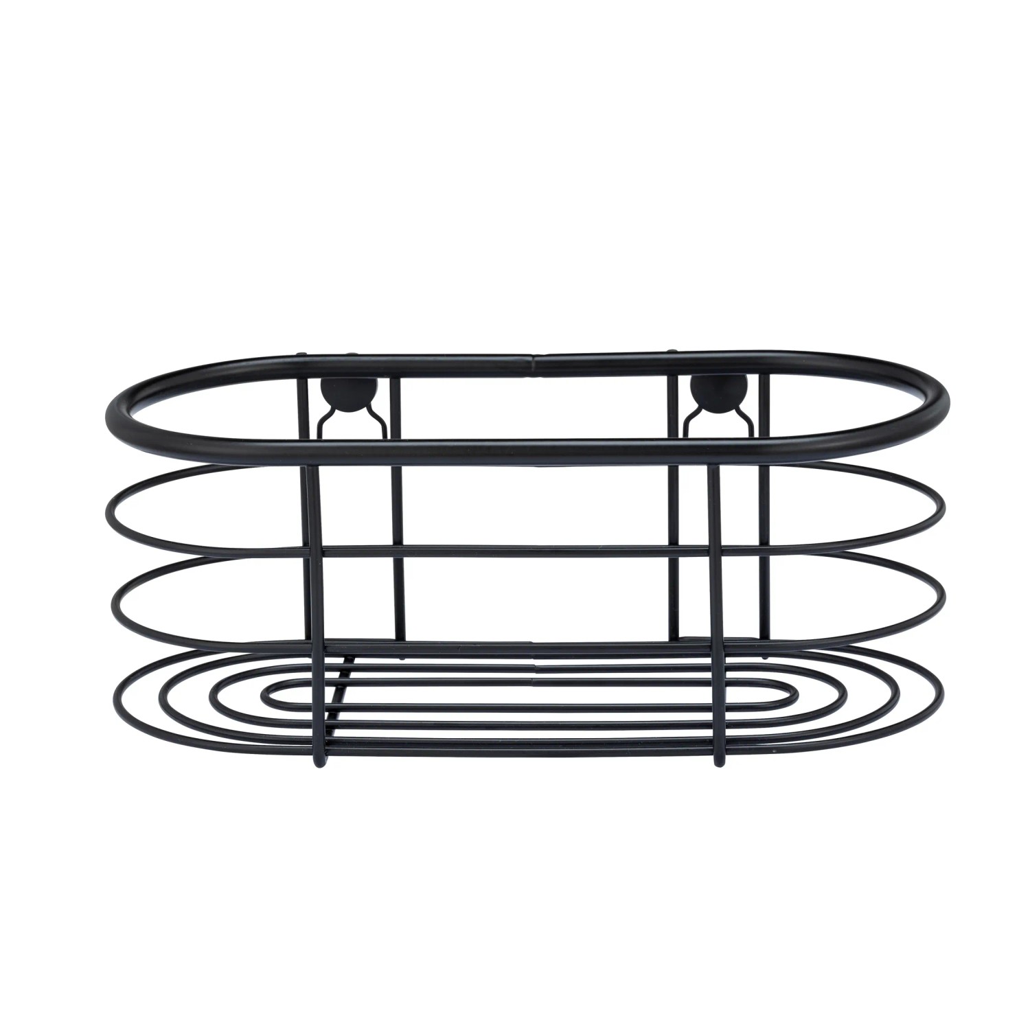 WENKO Wandablage Trestina, Edelstahl, Schwarz, Drahtdesign für Bad-Utensilien.