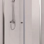 Sanotechnik Eckduschkabine Elegance mit Schwingtür, 90x90 cm, Chrom