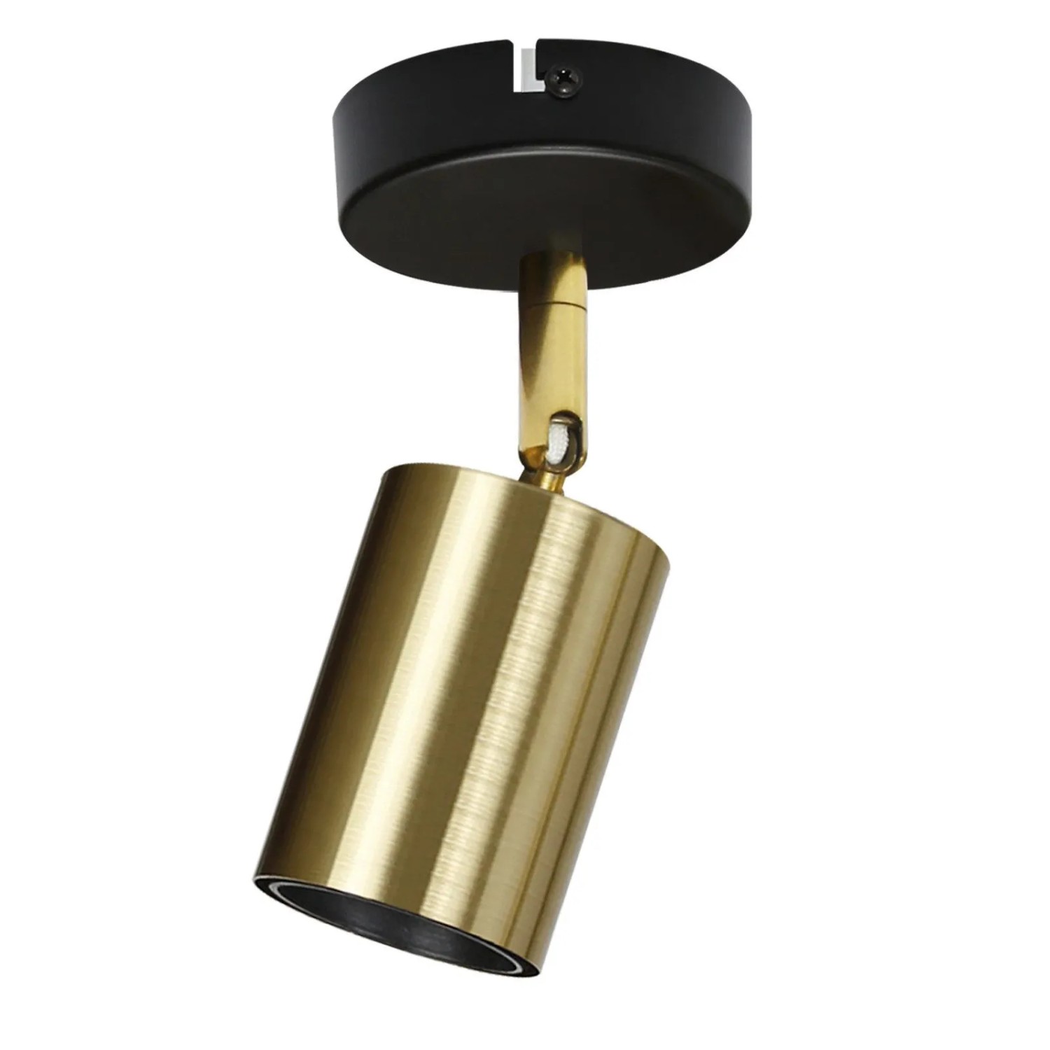 ZMH Deckenleuchte E27 Industrial Schwarz-Gold Schwenkbar 1-Flammig