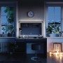 Vicco Schminktisch Sherry Schwarz/Gold mit LED-Spiegel und Hocker, 120 cm breit.