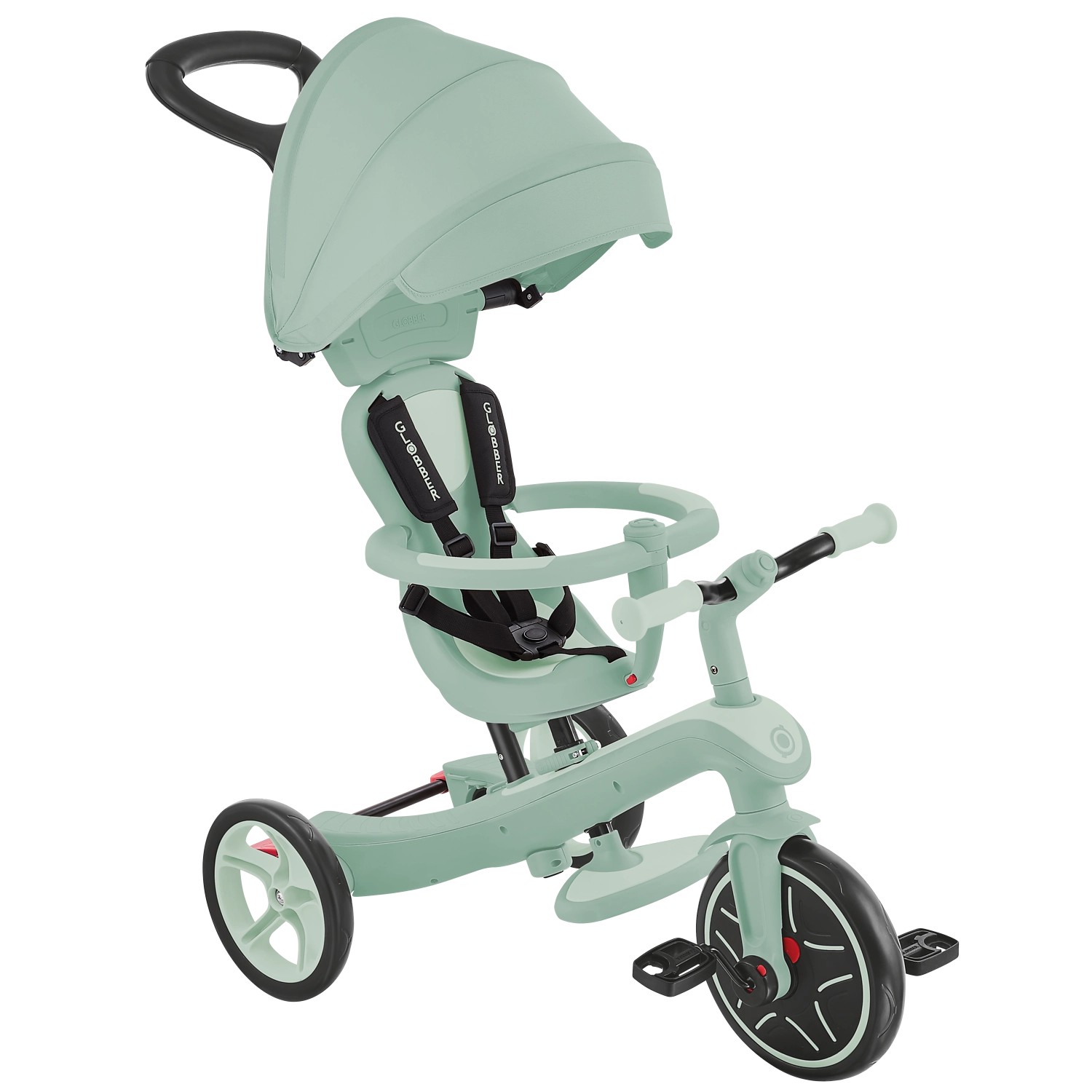 Globber Explorer Trike 4in1 Kinderwagen Dreirad und Laufrad 10/8,5 Zoll TPR günstig online kaufen