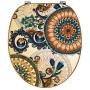 Banjado WC-Sitz aus Bambus mit Mandala-Motiv. Moderner Toilettendeckel für Standard-WCs.