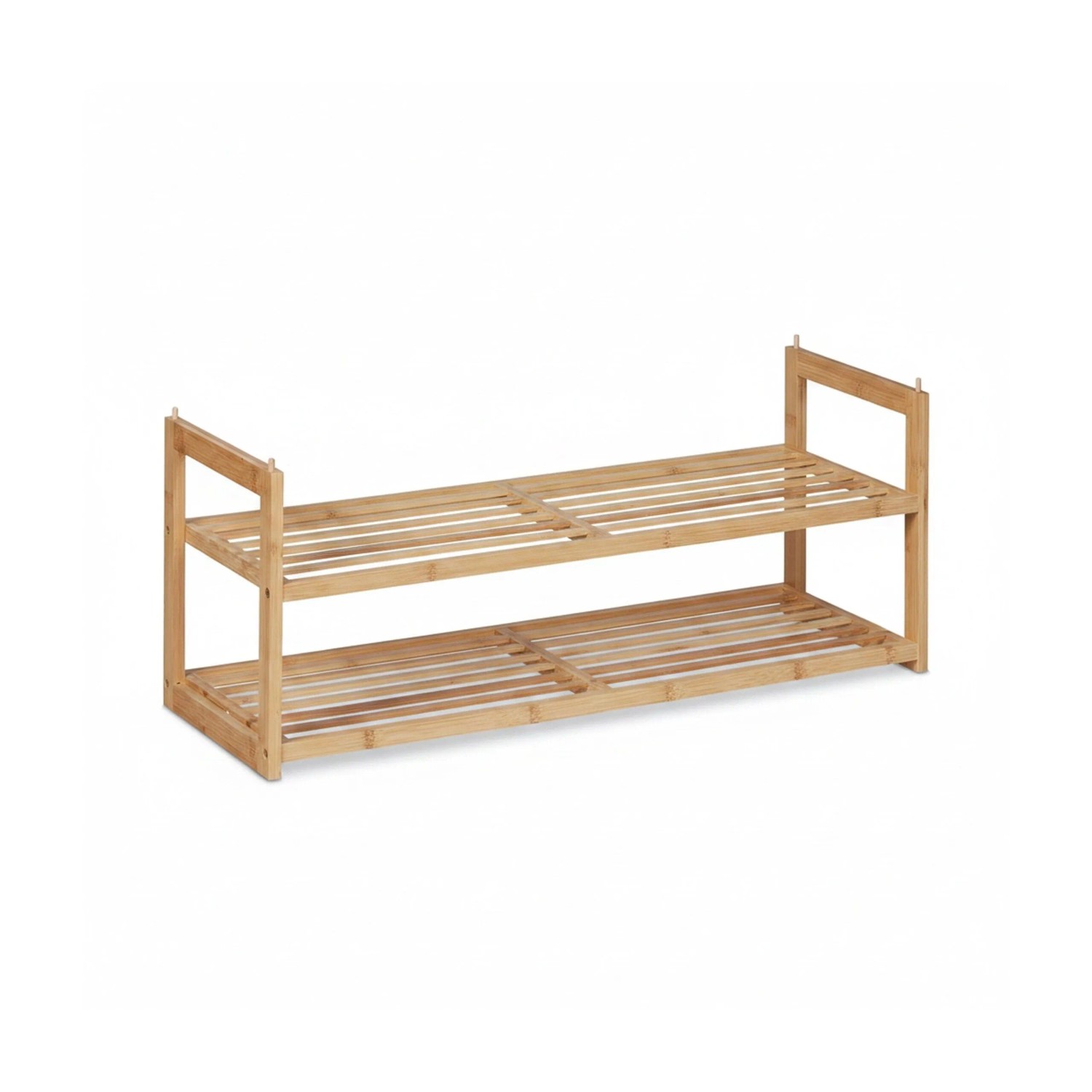 Relaxdays Schuhregal Bambus Natur Stapelbar 29,5 cm x 72,5 cm x 27 cm 1,4 kg