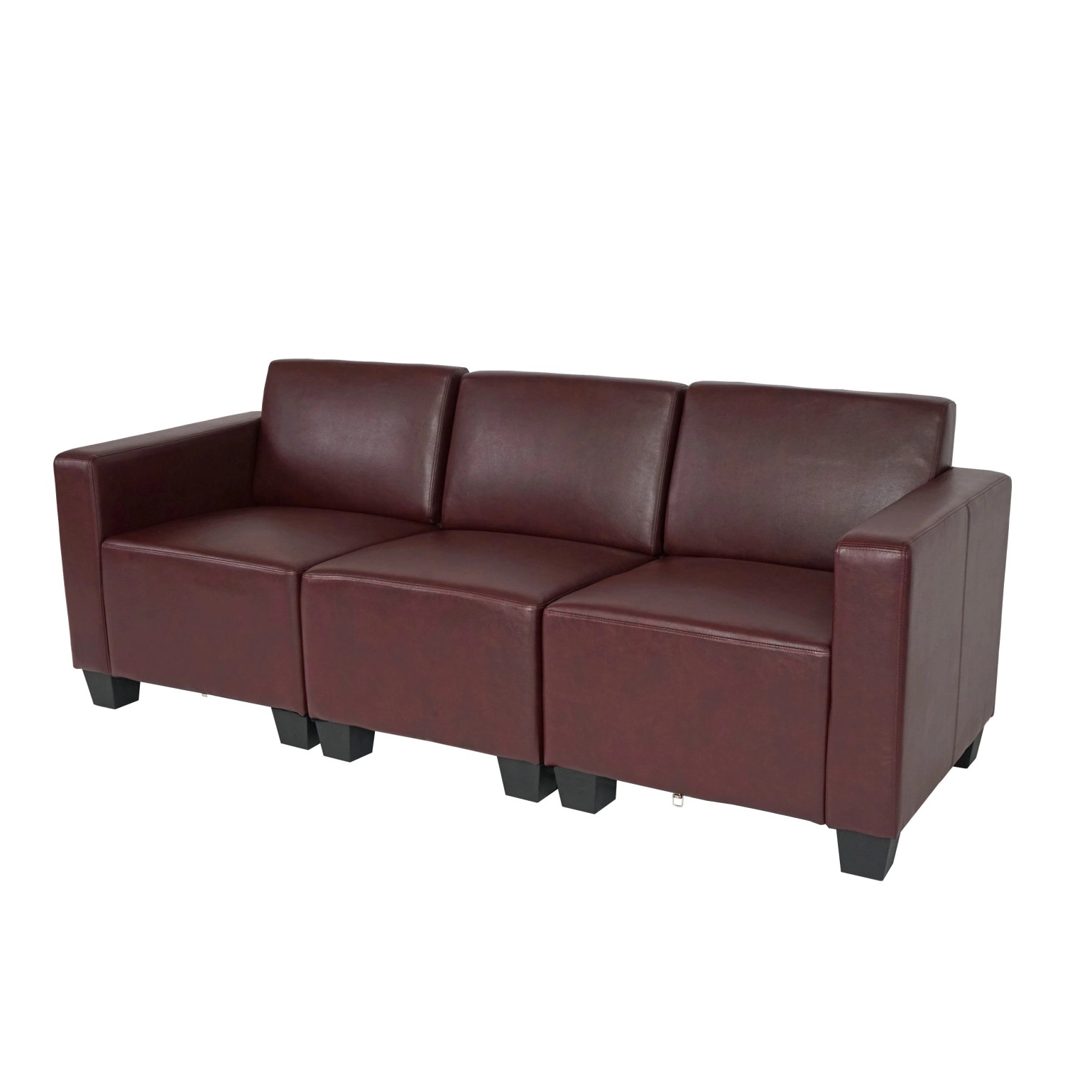 MCW 3-Sitzer Sofa Moncalieri Rot-Braun günstig online kaufen