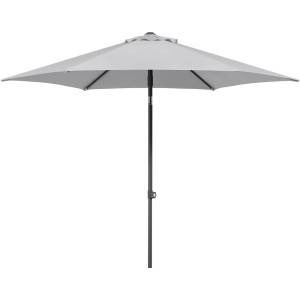 Schneider Marktschirm, silbergrau, mit Push-Up Mechanik. Sonnenschirm für Garten und Balkon.