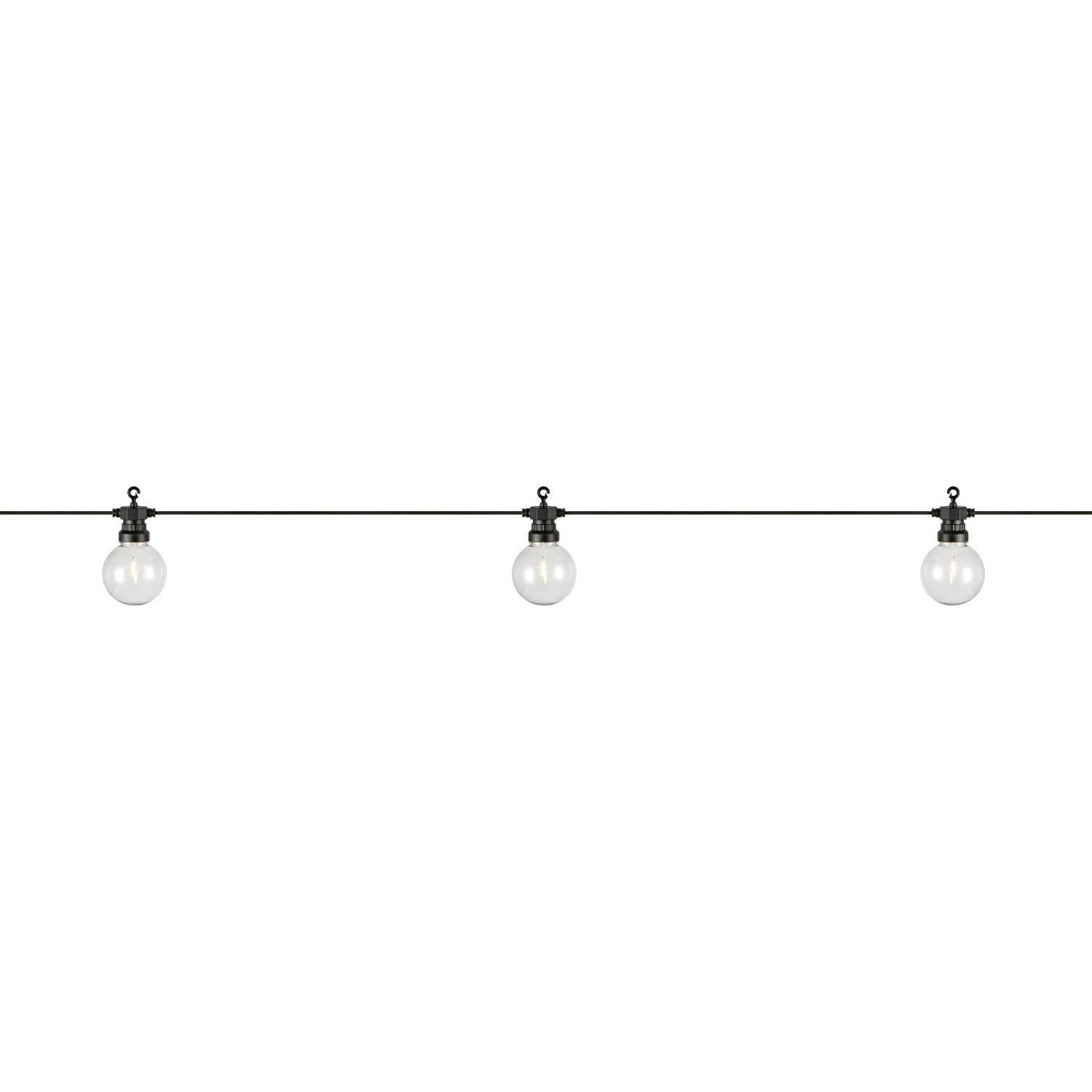 LED Lichterkette Filament 1 m Klar