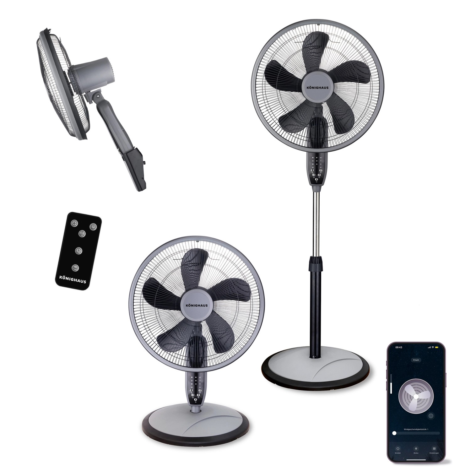 Könighaus Ventilator 3-in-1 Weiß günstig online kaufen