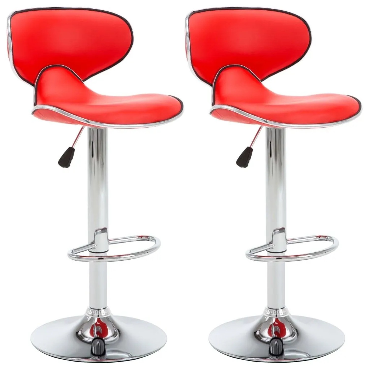 vidaXL Barhocker 2 Stk Rot Kunstleder 323645