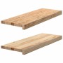 vidaXL Fensterbänke 2 Stk Unbehandelt 70x30x2 cm Massivholz Eiche 4009109