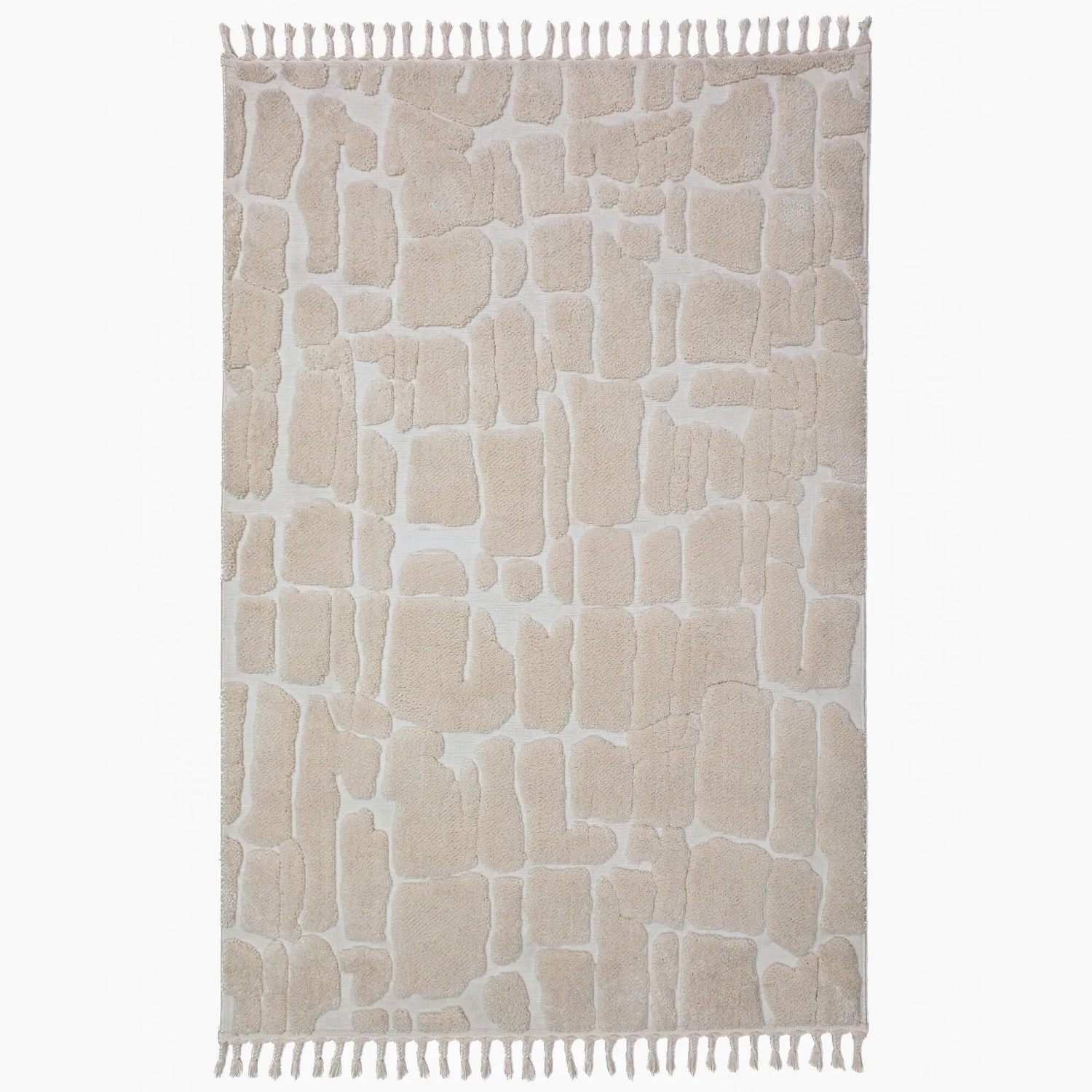 Flair Rugs Hochflorteppich Cobbled 160 cm x 230 cm Creme