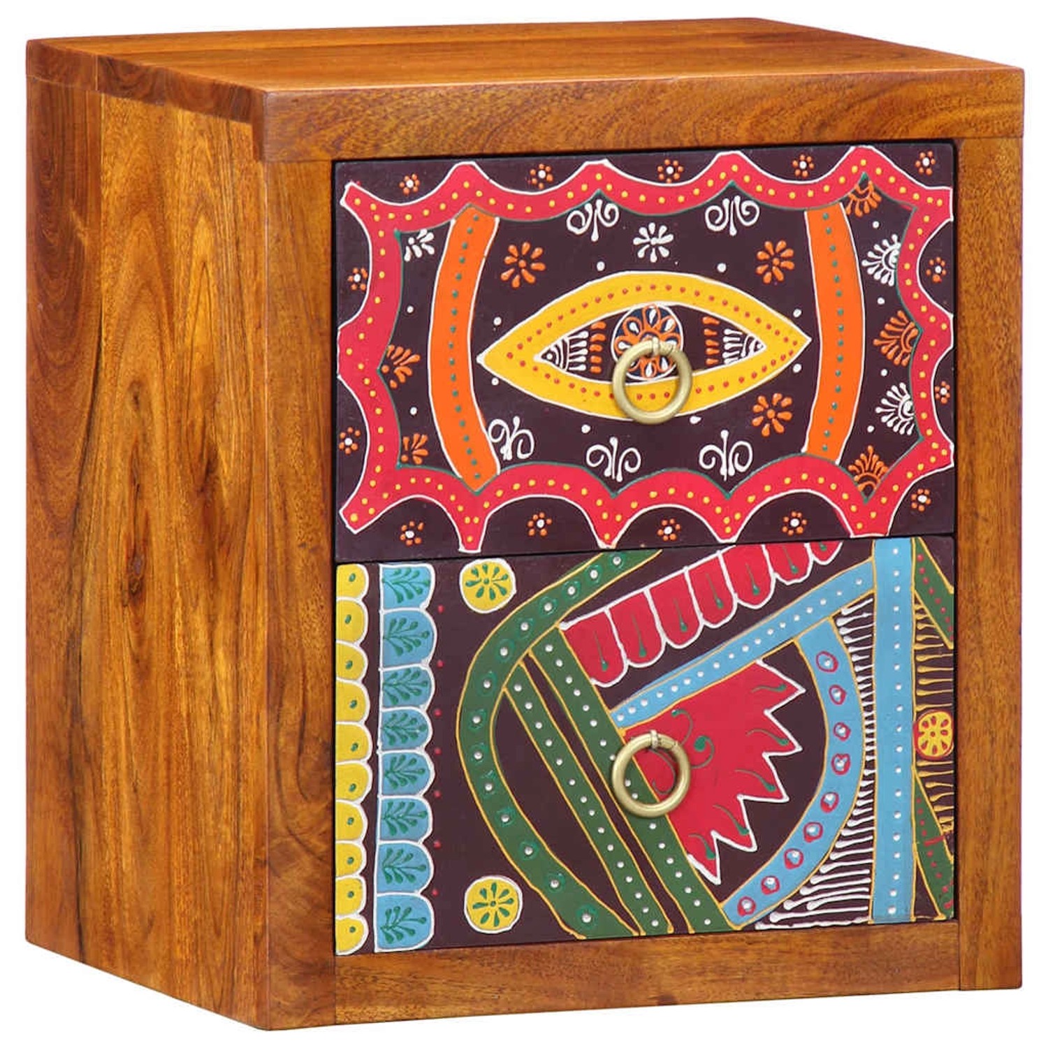 vidaXL Nachttisch Wandmontiert Braun 35 x 30 x 40 cm Akazie Massivholz 4016 günstig online kaufen