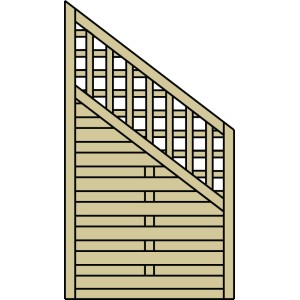 Sichtschutzzaun-Element Kassel, 90x160/90 cm, druckimprägniert mit filigranem Rankausschnitt.