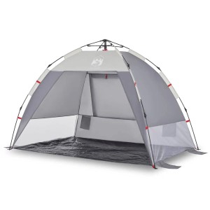 vidaXL Strandzelt 2 Personen Grau Quick Release Wasserdicht 4005301