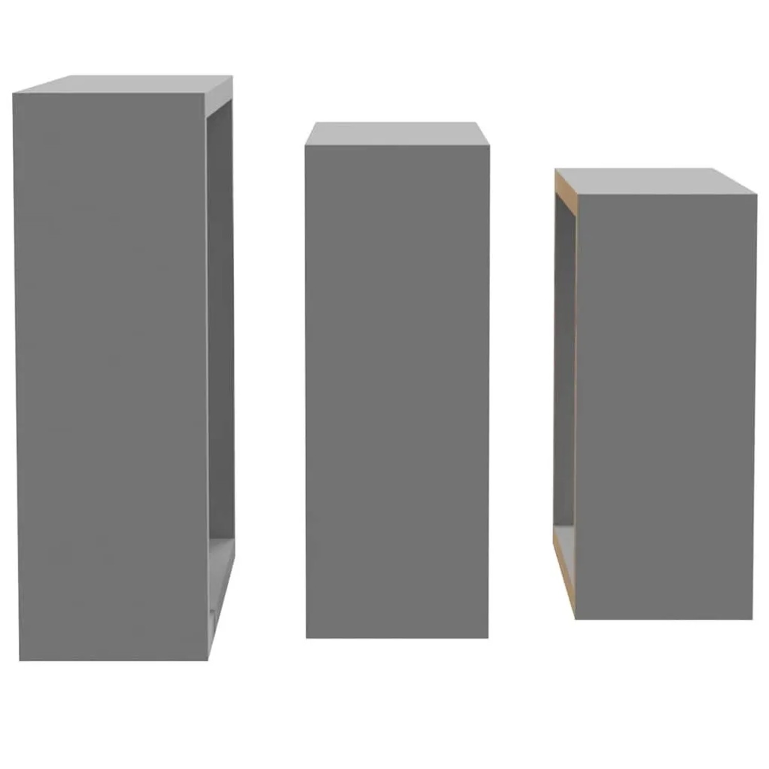 vidaXL Würfelregale 3 Stk Grau MDF 323951_6