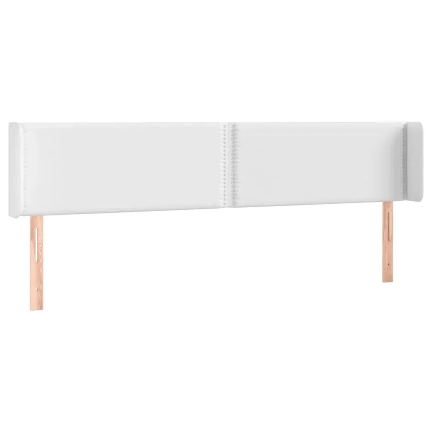 vidaXL LED Kopfteil Weiß 203x16x78/88 cm Kunstleder 3123205