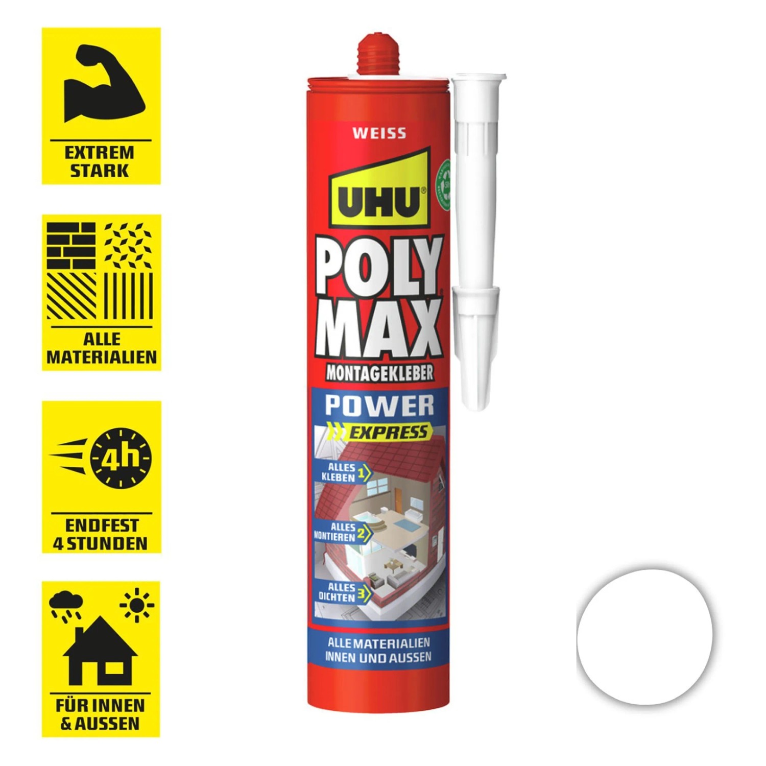 Uhu Poly Max Montagekleber Power Weiß 425 g_5