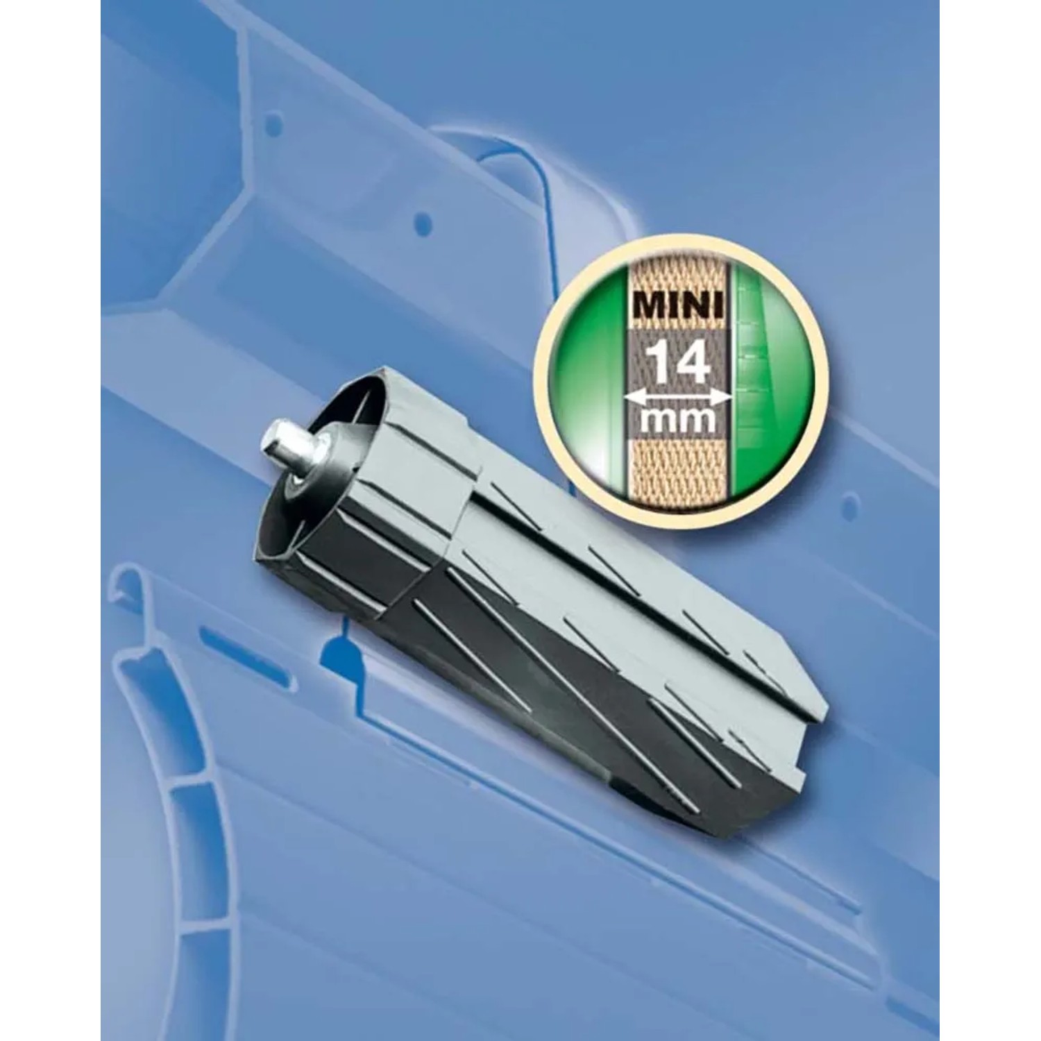 Schellenberg Walzenhülse Mini, 40x104 mm, grau, für Rollladenantriebe.