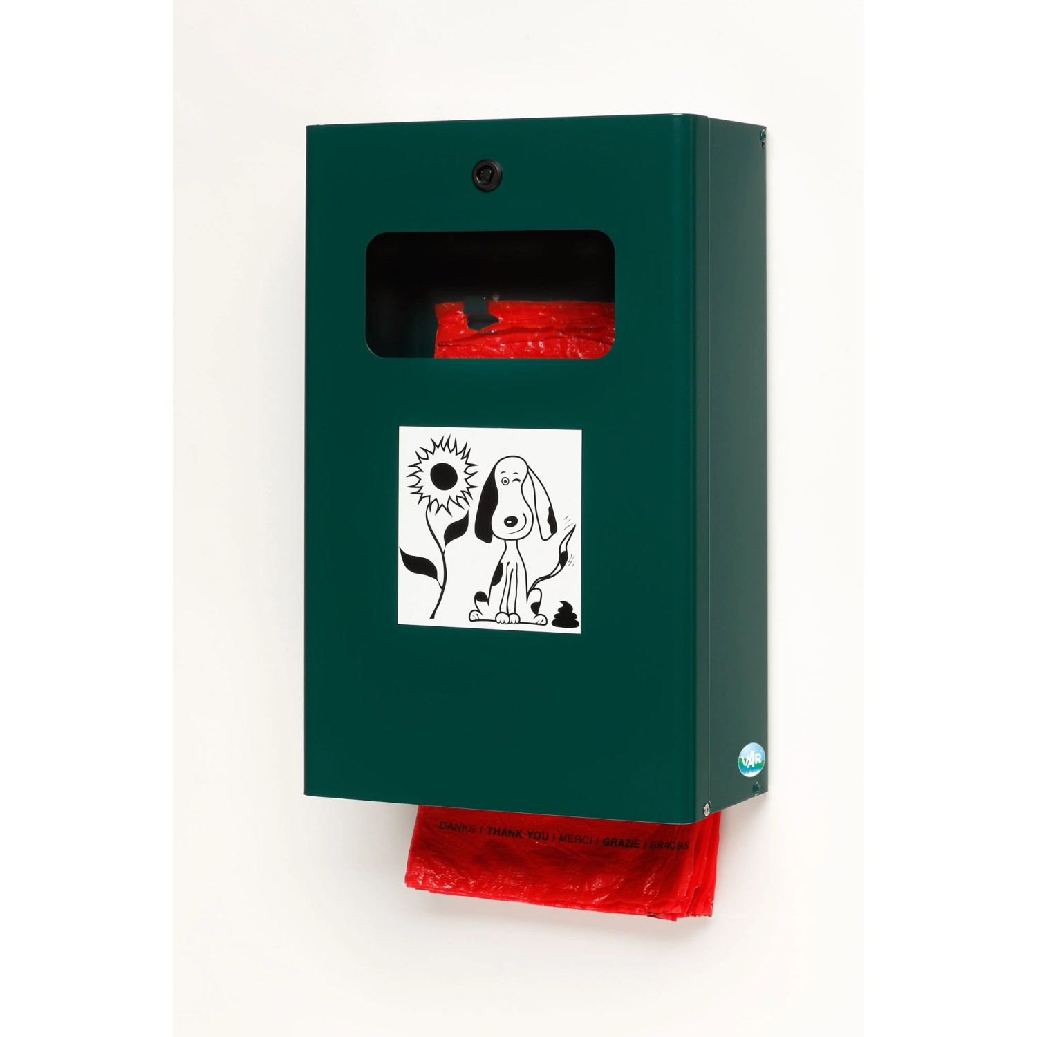 PROREGAL Robuster Kombiascher Mit Hundekotbeutelspender Wand Oder Rohrmonta günstig online kaufen