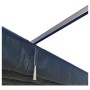Detailansicht des anthrazitfarbenen Jet-Line Gartenpavillons Luxor Light mit Schiebedach.
