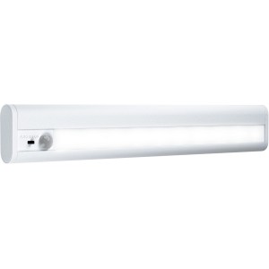 Weiße Ledvance Linear LED Mobile Unterbauleuchte, 30 cm, batteriebetrieben mit Tag- und Nachtsensor.