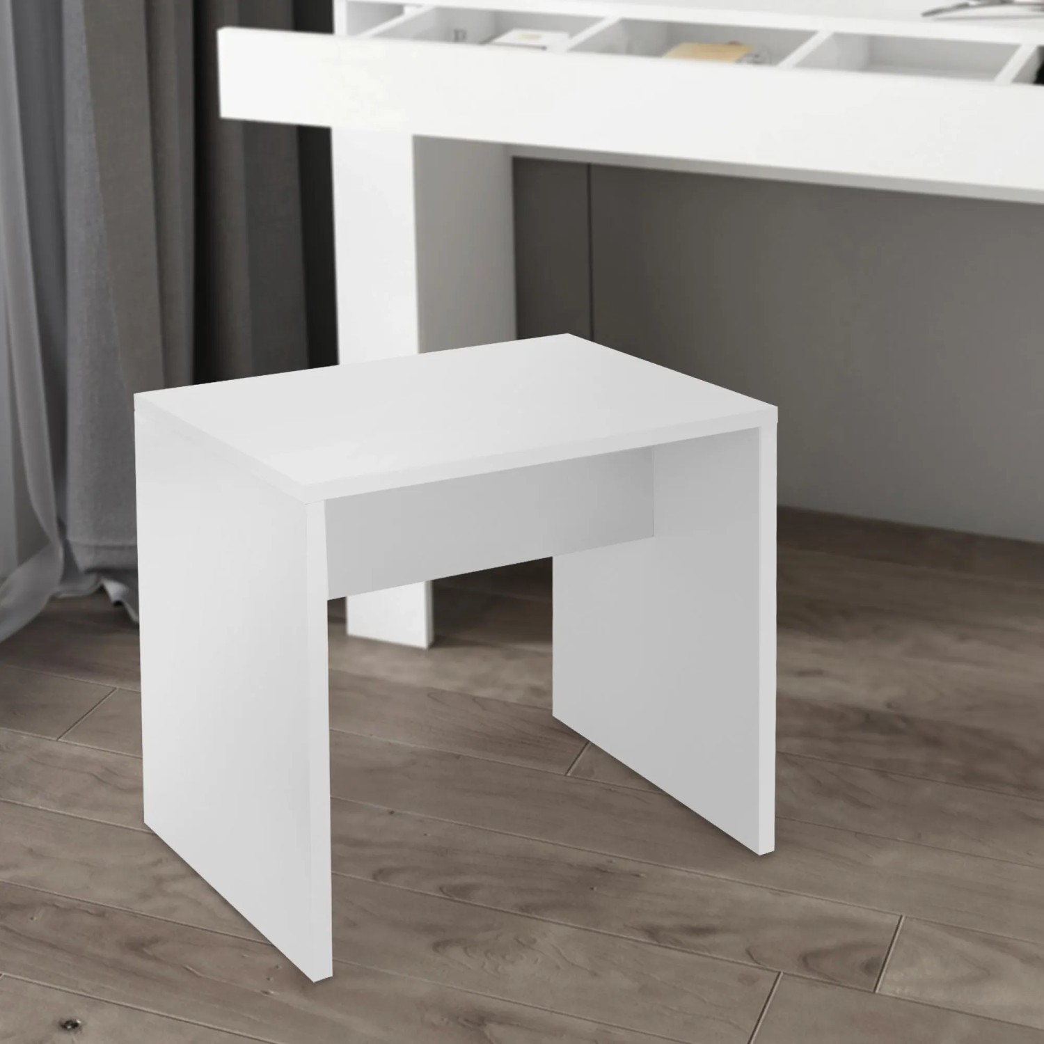 ML-Design Schminktisch Hocker Weiß 40x36x41 cm Sitzbank aus Holz kaufen bei OBI