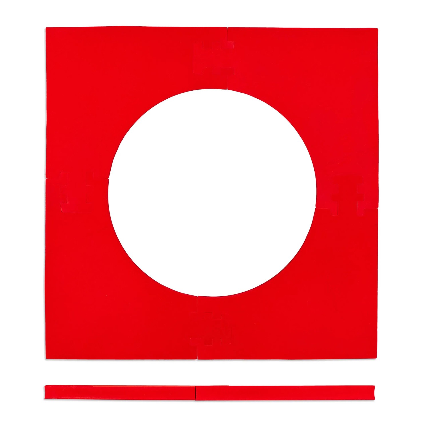 Relaxdays Dartscheiben Schutzring EVA Schaumstoff Rot Beidseitig Nutzbar 71 cm x 71 cm x 3 cm 1 kg