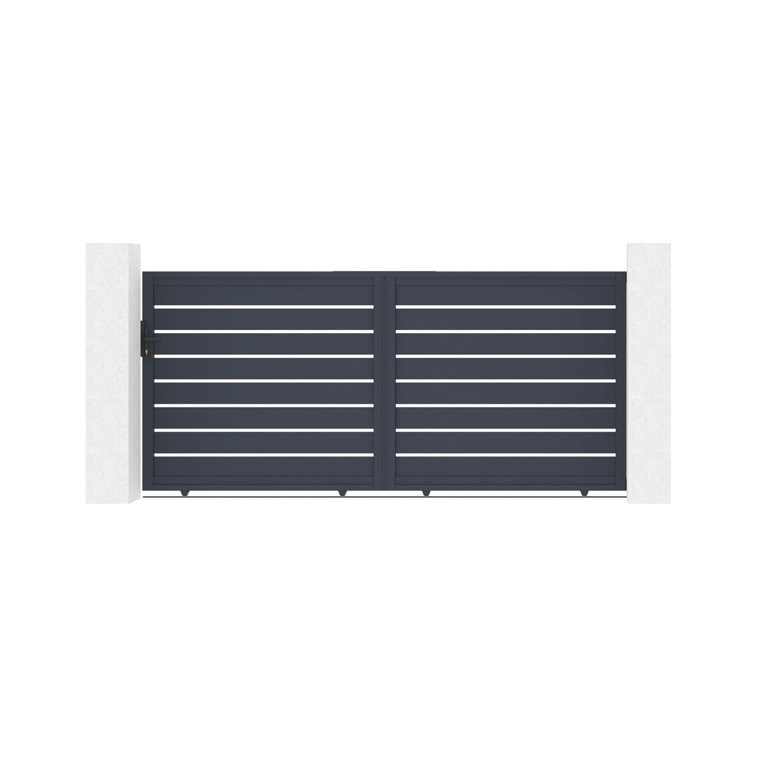 Casanoov Schiebetor Aus Aluminium 3 5M Vogel H 160Cm Grau günstig online kaufen